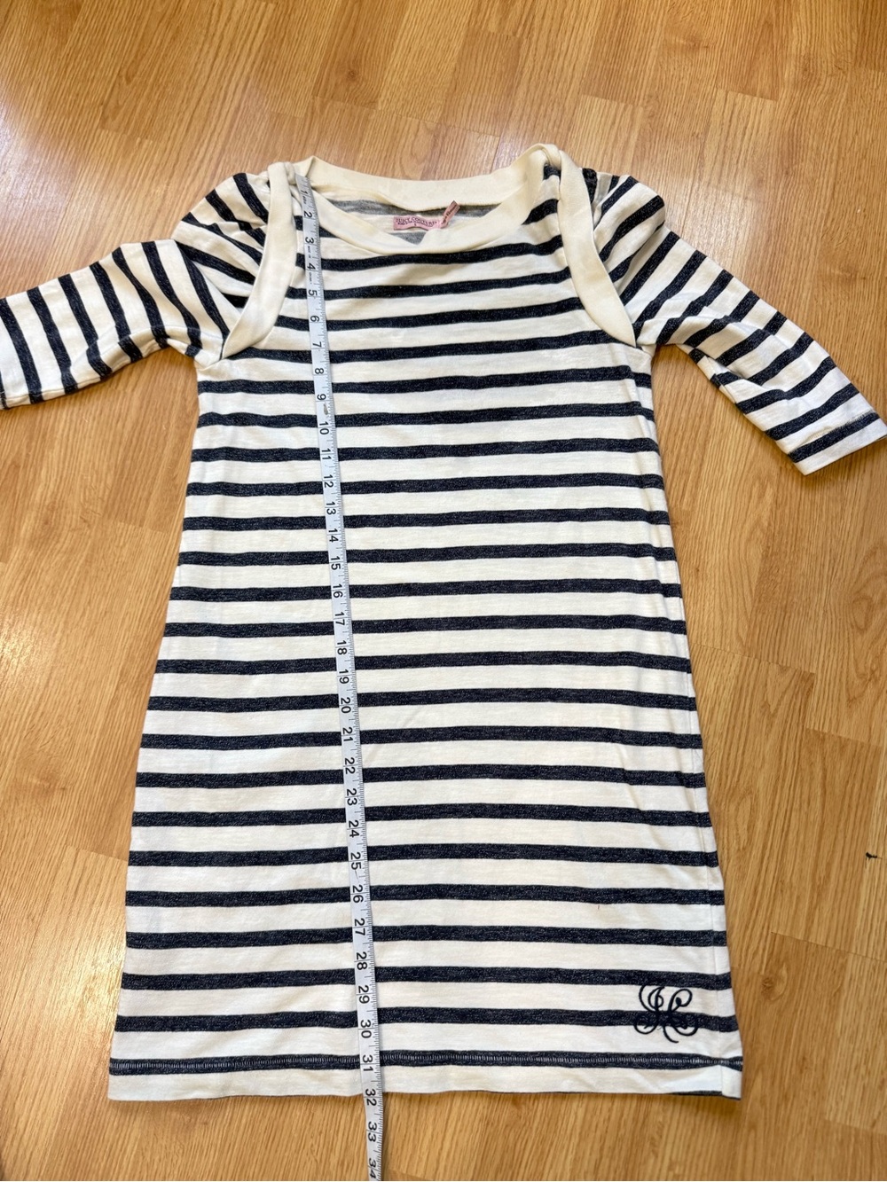 Juicy Couture Striped Cotton Mini Dress Navy White Size S 2011 - Picture 7 of 7